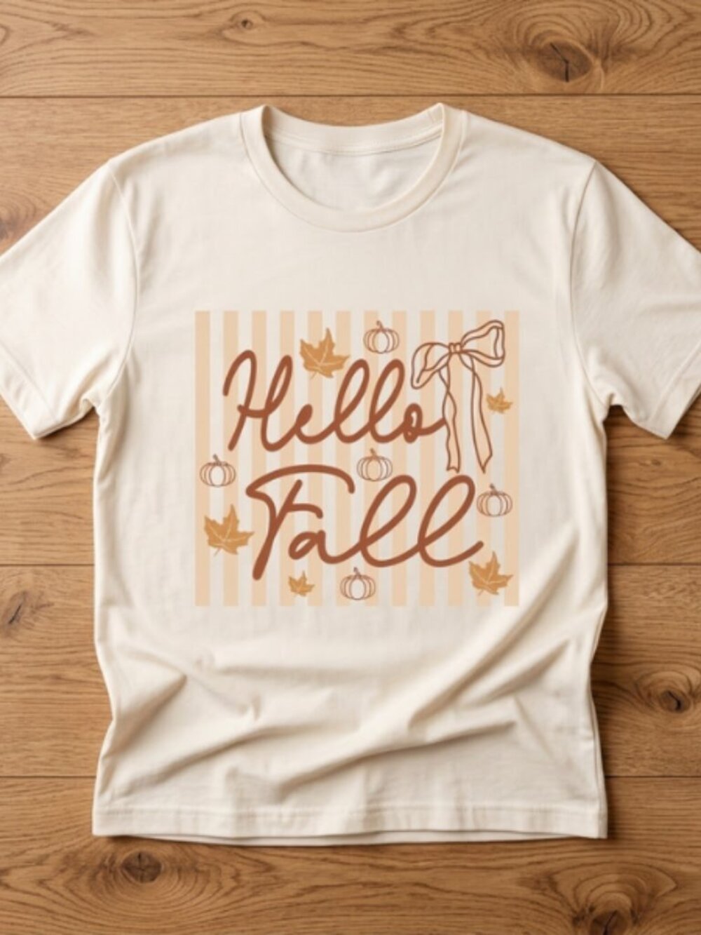 Hello Fall Coquette Bow Pumpkin oversized tee Unisex  T-Shirt